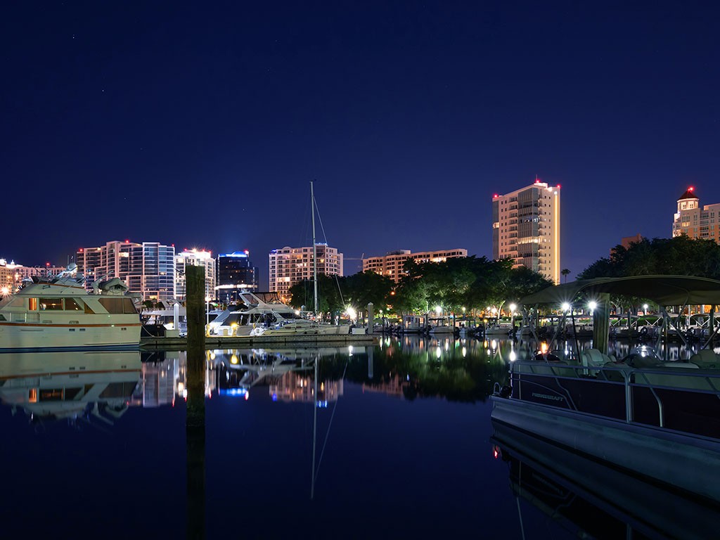 Sarasota Downtown at night
